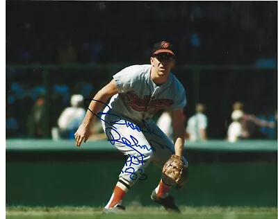 BROOKS ROBINSON BALTIMORE ORIOLES BASEBALL HALL OF FAMER RARE SIGNED PHOTO - Image 1 of 2
