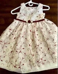 Girls Youngland Size 6 White Dress With Red Embroidery special Occasion. Wedding - Picture 1 of 15