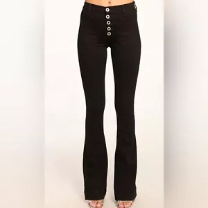 Ramy Brook Cindy High Rise Flare Jeans 26 schwarz - Bild 1 von 5