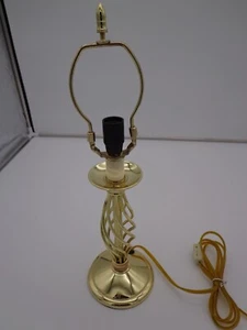 Gold Brass Color Twisted Spirial Table Accent Lamp Base - Picture 1 of 15