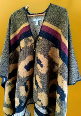 SUÉTER SHAW WRAP ENCOGERSE DE HOMBROS Andrew Marc New York Para Mujer Talla Única Suave ~ Cálido Foto 1 de 4