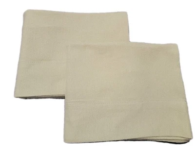 Набор из 2 оливково-зеленых фланелевых наволочек 20 X 30 стандартных/королевских - Изображение 1 из 4