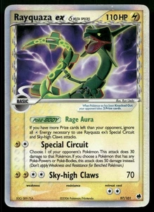Rayquaza ex 97/101 EX Dragon Frontiers Delta Species Holo Rare POKEMON - Picture 1 of 2