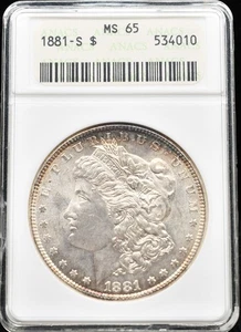 1881-S Morgan Dollar ANACS MS 65 #25JULY040 - Picture 1 of 4