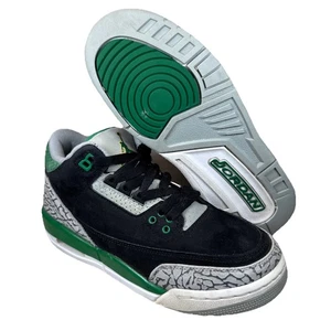 Jordan 3 Zapatillas Retro Negro Verde Pino 398614-030 (2021) Talla 5.5Y (GS) *LEER* - Imagen 1 de 18