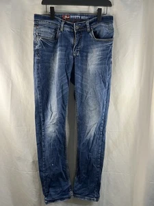 Rusty Neal Jeans Herren Größe W32 L32 Blau Denim Hose Light Wash Distressed - Bild 1 von 23