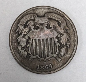 1864 Two Cent Piece - Picture 1 of 3