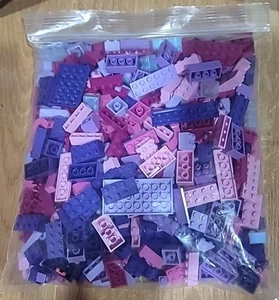 Lego 1,9 Pfund rosa, lila, violett, Glitzer usw. Verschiedene Formen und Größen - Bild 1 von 2