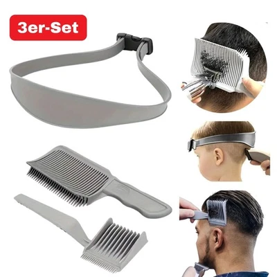 SQAUT 3er-Set Kamm Frisierhilfe Haarschneidehilfe Haarschnitt Gradierhilfe schablone