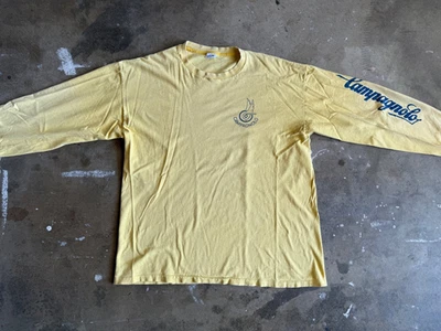 70s VINTAGE CAMPAGNOLO BICYCLE PARTS COMPANY PROMO T-SHIRT MEN SZ L - Image 1 of 4