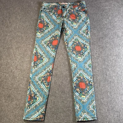 Hot Kiss Skinny Lily Size 7 Stretch Denim Festival Hippy Retro Skinny Leg - Image 1 of 4