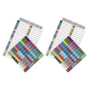 2 -Set Electrical Panel Labels Weatherproof Box Breaker Adhesive - Picture 1 of 10