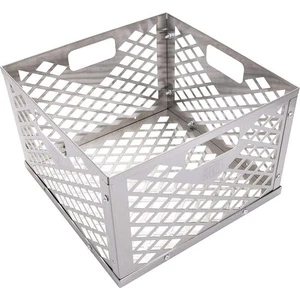 Stainless Steel Offset Smoker Charcoal Firebox Basket Easy To Assemble Silver - Picture 1 of 9
