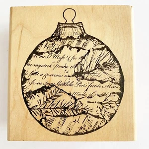 Stampers Anonymous Rubber Stamp Christmas Tree Ornament Classic Vintage Music - Picture 1 of 4