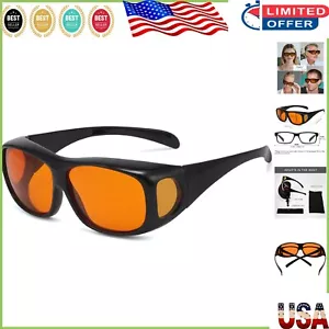 Durable and Lightweight Fitover Blue Light Blocking Glasses for Improved Sleep - Picture 1 of 8