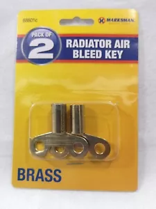 Valve Key 1/2" Bleed Manual Radiator Air Vent Plug 2 Packs Brass UK - Picture 1 of 4