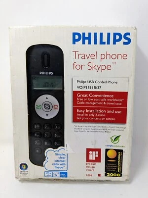 Philips VOIP1511B/37 Skype Travel Phone VOIP Internet Phone Microphone - Image 1 of 4