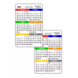 2025 Month by Month Calendar Vert Badge Card Paramedic Medic EMT EMS RN Nurse - Picture 1 of 2