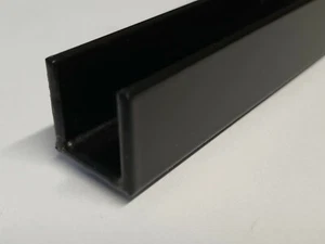 Aluprofil U-Profile U Winkel Schwarz MATT RAL 9005 Pulverbeschicht - Bild 1 von 10