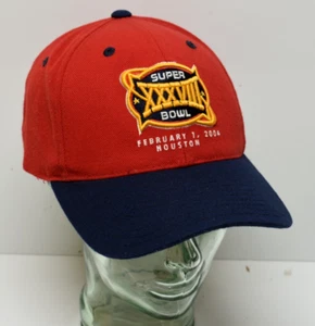 Gorra ajustable Super Bowl XXXVIII Reebok 1 de febrero de 2004 Houston lana roja - Imagen 1 de 10