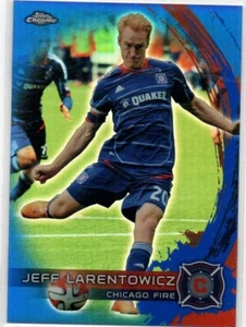 2014 Topps Chrome MLS BLUE REFRACTOR #51 Jeff Larentowicz CHICAGO FIRE 52/99 92 - Picture 1 of 1