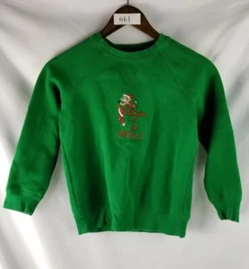 Looney Toons Christmas Coyote Miles Sweatshirt 10 Big Boys Green Used - Picture 1 of 5