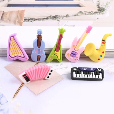 10 pcs Bulk Flat Back Musical Instruments Resin Embellishments Art Decors 1-3cm - Image 1 of 4