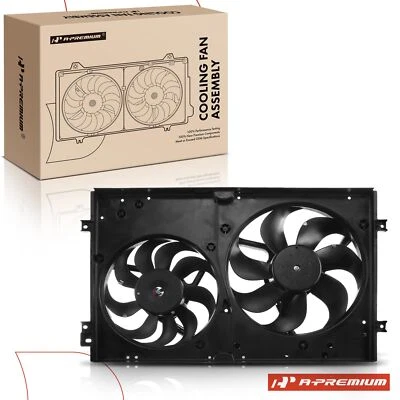 A-Premium Dual Radiator Cooling Fans for Audi TT VW Clasico Golf Jetta 1999-2014 - Image 1 of 4