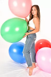 50x CB Balloon 24" = 60cm Ø globo gigante en 15 colores * calidad gruesa * EXCELENTE - Imagen 1 de 4