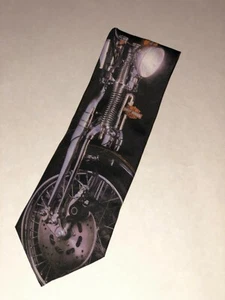 Harley Davidson Ralph Marlin 1994 corbata para hombre gris oscuro The Leading Edge vintage - Imagen 1 de 7