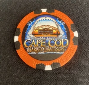 Cape Cod, Massachusetts Harley Davidson Poker Chip / Metallic Orange - Bild 1 von 3