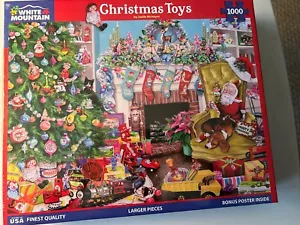 WHITE MOUNTAIN 1000 PIECE PUZZLE ~ CHRISTMAS TOYS ~ #1610 NEW SEALED 2022 - Picture 1 of 4