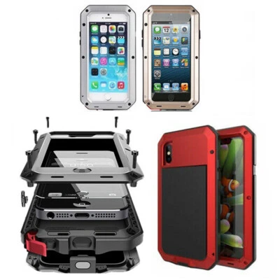 Funda protectora de aluminio a prueba de golpes de alta resistencia para iPhone 12 Pro Max XS XR 7+ SE de metal Foto 1 de 4