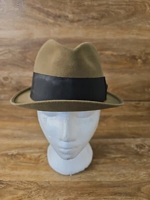 Vintage ROYAL STETSON Fedora Hat - Walnut Brown Fur Finish 7-1/4 - Image 1 of 4