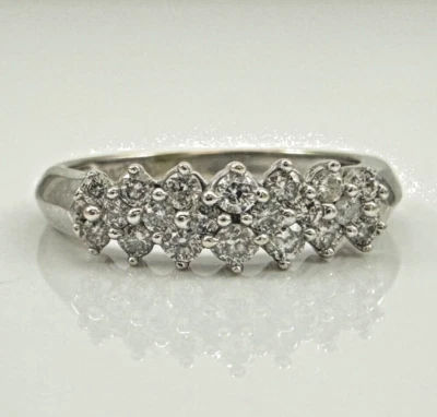 10K White Gold 0.50ctw. Diamond Wedding Anniversary Band Ring Size 7 FZZ - Image 1 of 4