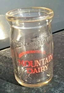 MOUNTAIN DAIRY Bottiglia di latte mezza pinta 4 1/2" lavaggio e restituzione - Foto 1 di 5