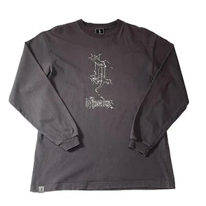 T-Shirt Vintage Y2K DJ HONDA L/S Grigio • Uomo Large • Produttore/Musica/Hip Hop - Foto 1 di 12