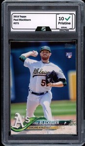 2018 Topps #272 Paul Blackburn Rookie Card RC GRADED 10 GEM Mint Athletics