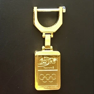 Coca Cola 1996 Olympic Gold Keychain in Box NEW - Picture 1 of 5