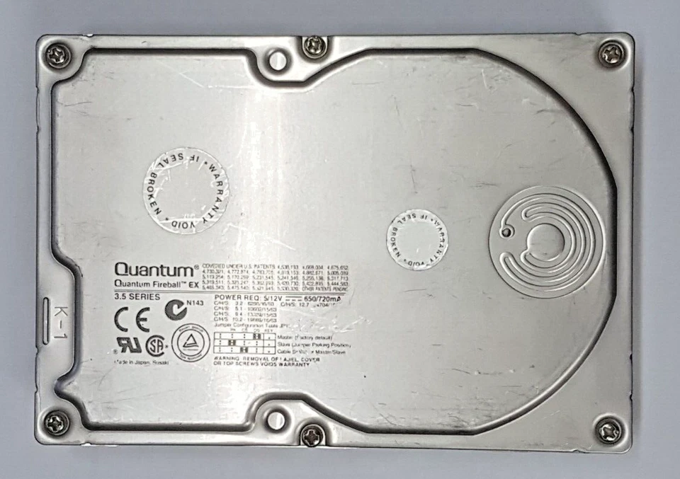 10.2 GB Ide Quantum Fireball Ex Pn: EX10A013 5400RPM 512KB HDD 3,5 " Hard Drive - Image 1 of 2