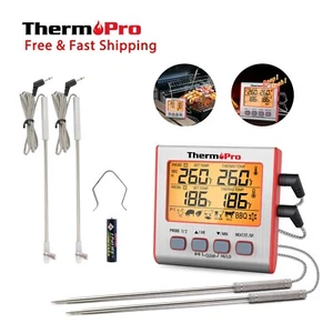 Termómetro ThermoPro TP17W sonda doble termómetro digital parrilla de cocina con temporizador - Imagen 1 de 8