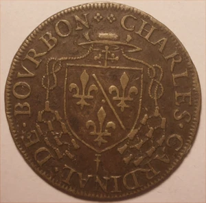 Jeton Charles X, Cardinal de Bourbon 1590, Rare !! - Picture 1 of 2