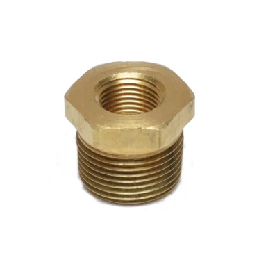 3/4 Male to 3/8 Female Npt Brass Pipe Reducer Bushing Fitting Water Fuel Gas Oil - Image 1 of 4