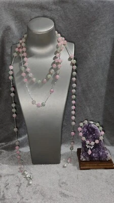 Conjunto de collar de cuentas de vidrio y hebilla magnética estilo nana vintage Foto 1 de 4