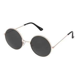 Runde Sonnenbrille goldene + schwarze Gläser John Lennon Stil Erwachsene Herren Damen Brille - Bild 1 von 4