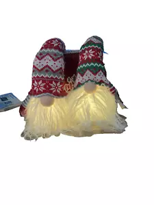 Christmas Tree Gnome Ornament Light up 11" hanging or shelf stable - Picture 1 of 6