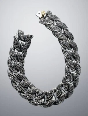 Brazalete para hombre David Yurman diamante negro XL cadena extra grande Foto 1 de 4