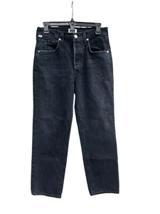 Citizens Of Humanity Women's Size 28 (28x26) Emery Crop Black Jeans Relaxed Wide - Picture 1 of 9