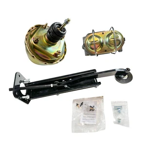 Firewall Mount Power Brake Pedal Assembly w/ 7" Dual Booster & Master Cylinder - Picture 1 of 5