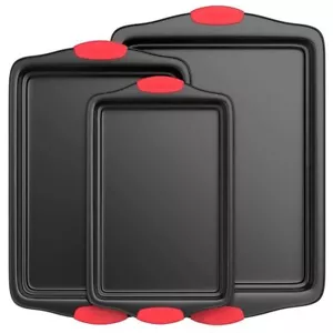 Nutrichef Kitchen Oven Baking Pans Nonstick Gray Coating Carbon Steel Bakeware - Picture 1 of 7